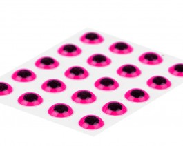 3D Epoxy Eyes, Fluo Pink, 4 mm